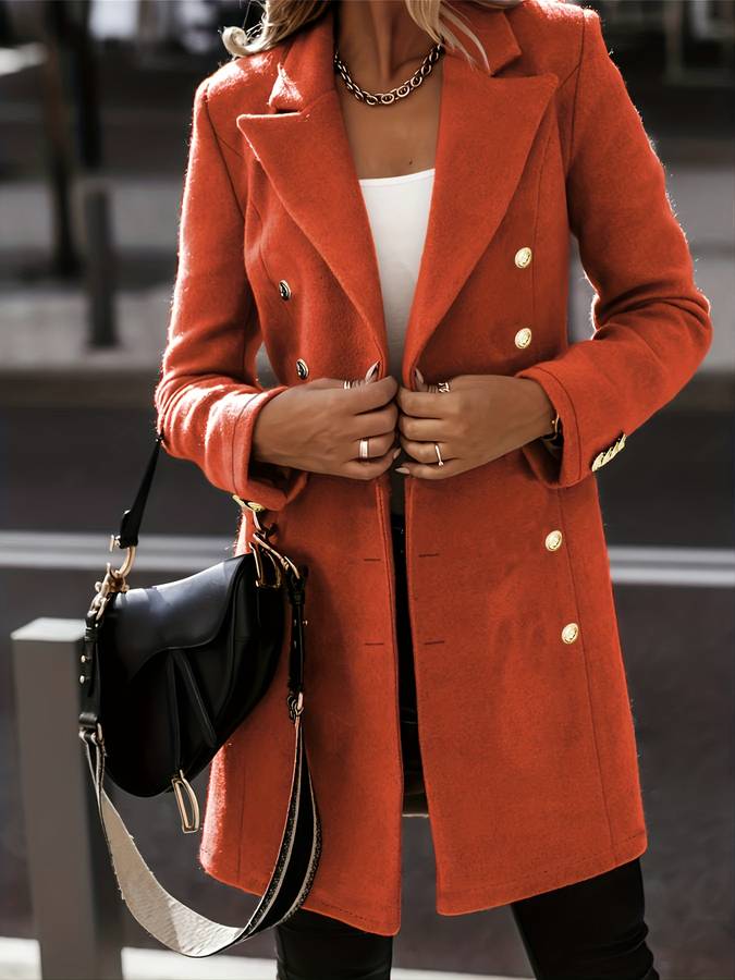 Cappotto doppiopetto sartoriale da donna – Elegante capospalla invernale