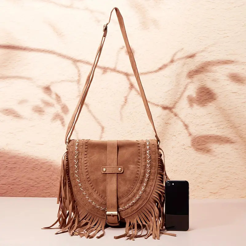 Borsa a tracolla da donna con nappina