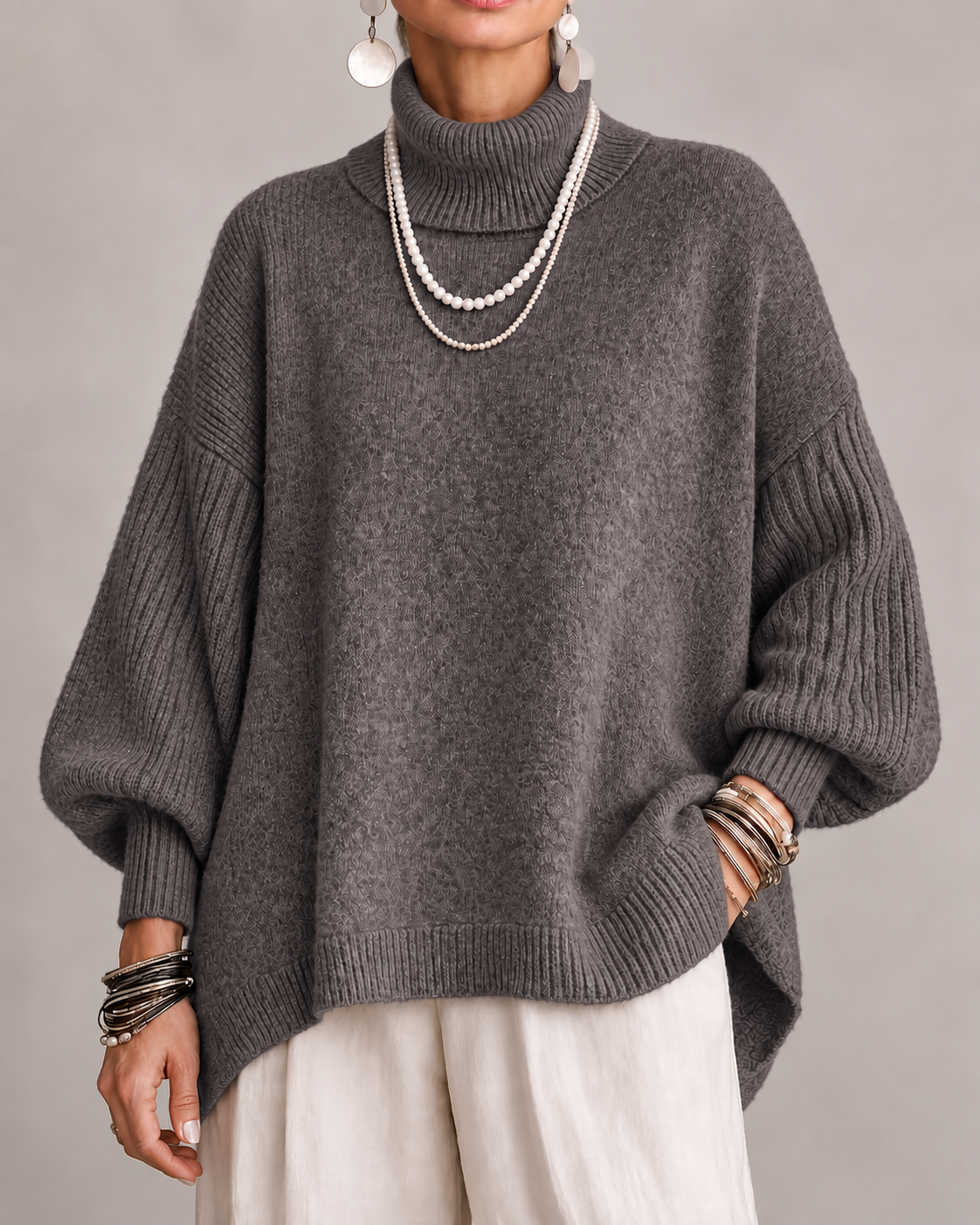 Pull femme à col roulé Kathleen - Élégant et doux