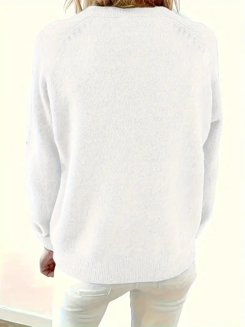 Maglione donna girocollo con bottoni - Elegante e confortevole