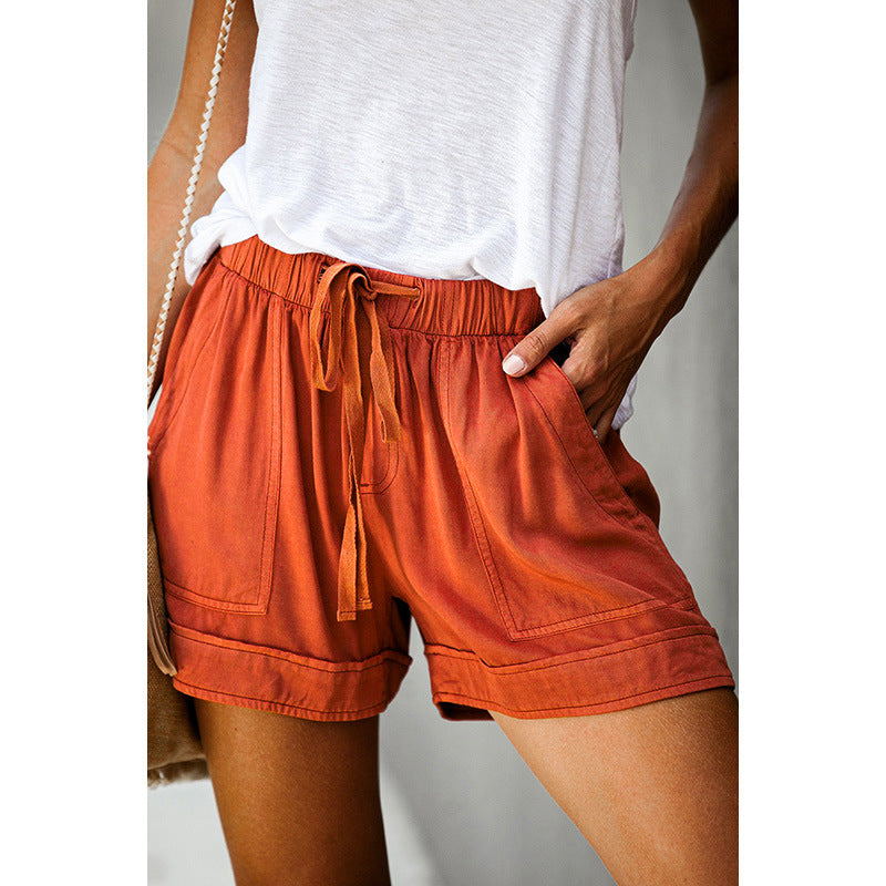 Pantaloncini donna a vita alta con gamba ampia - Leggeri e disinvolti