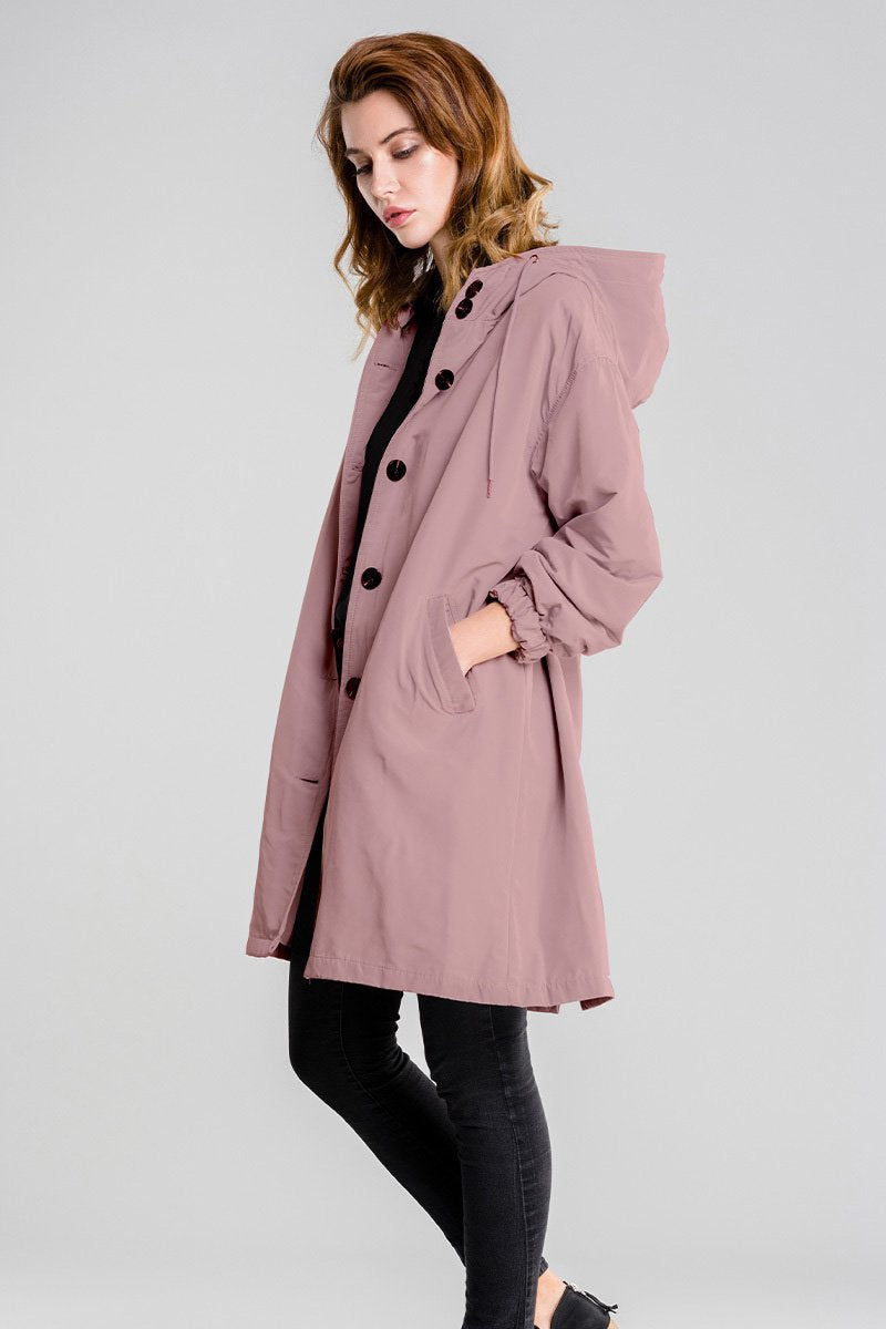 Giacca impermeabile oversize con cappuccio da donna | Perfetta per le attività all'aperto