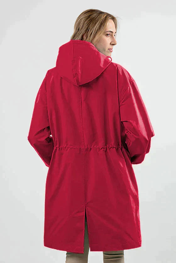 Giacca antipioggia impermeabile oversize con cappuccio da donna - elegante per le attività all'aperto