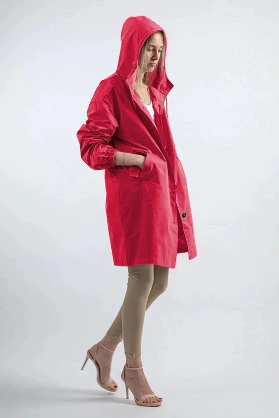 Giacca impermeabile oversize con cappuccio da donna | Perfetta per le attività all'aperto