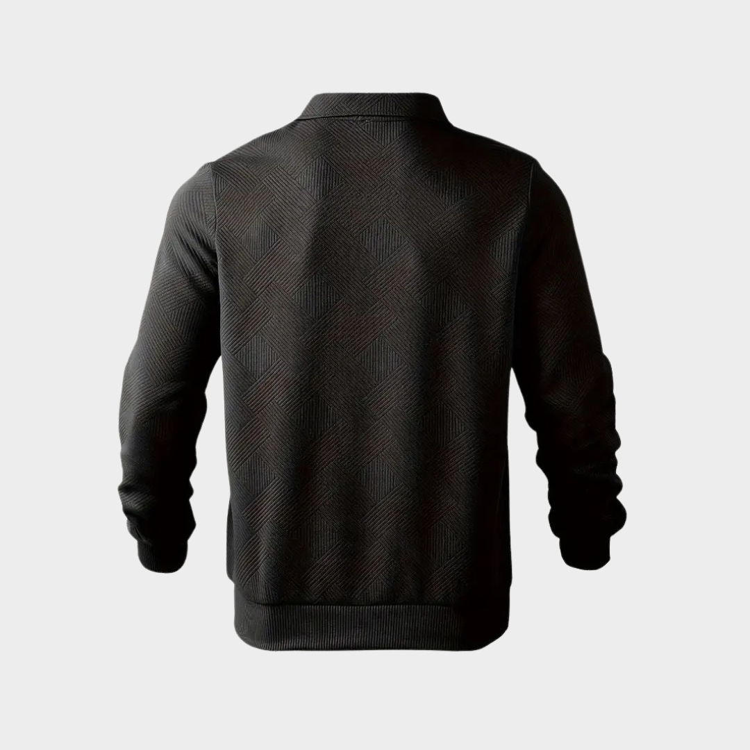 Maglione premium da uomo con mezza zip