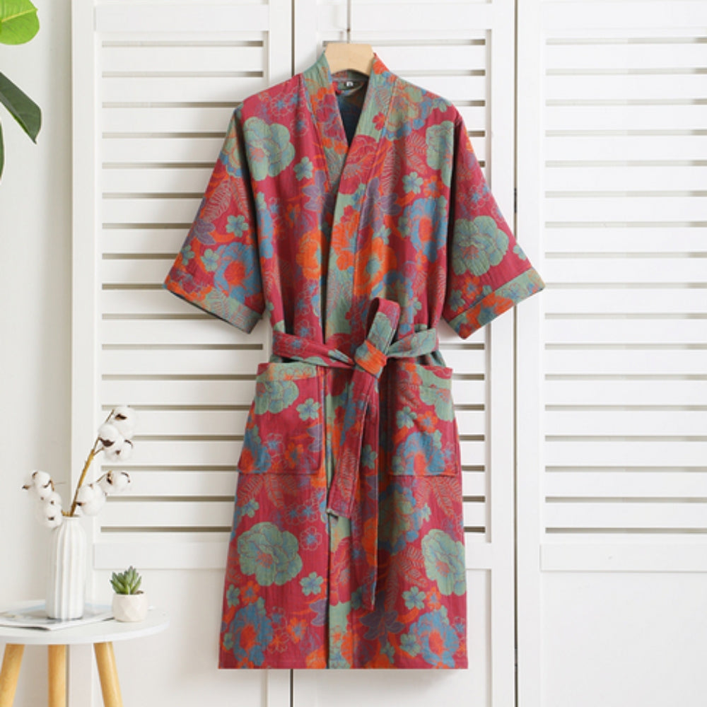 Accappatoio di cotone di lusso con uno stile elegante e senza tempo
