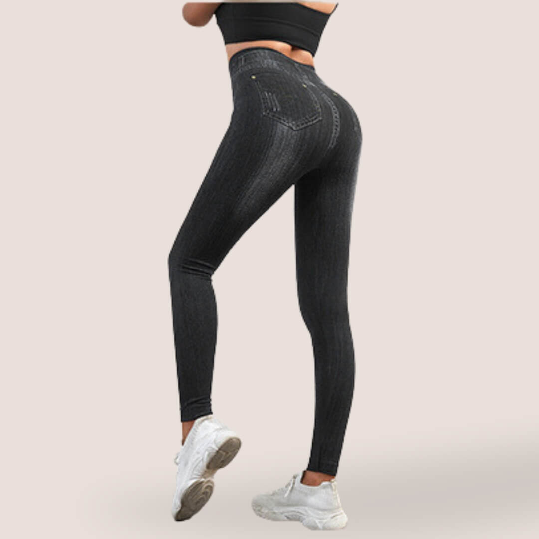 Premium women's sculpting stretch anti-cellulite jeans