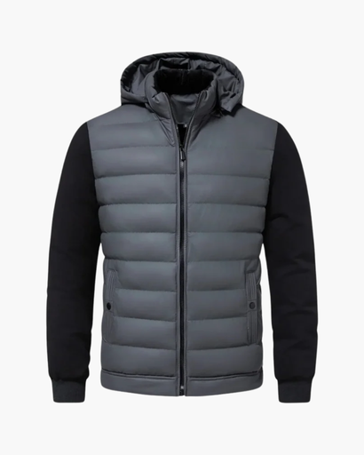 Giacca da uomo trapuntata con cappuccio – Stile urbano e comfort termico