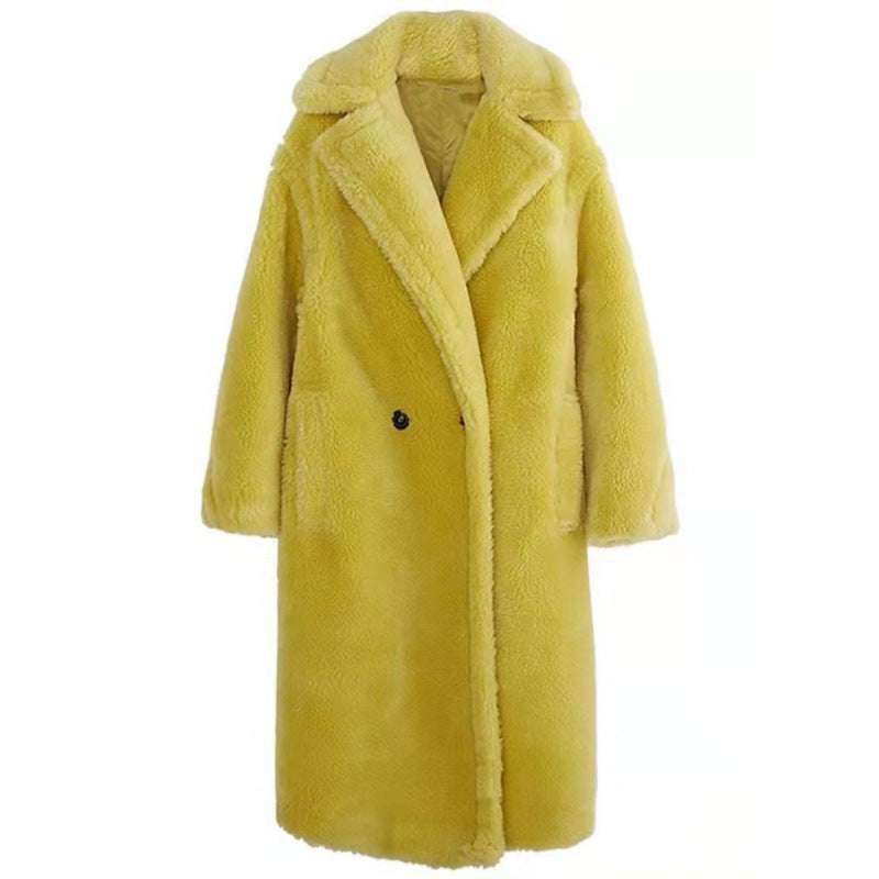 Cappotto lungo in pelliccia sintetica di alta qualità per donna - elegante e morbido cappotto invernale