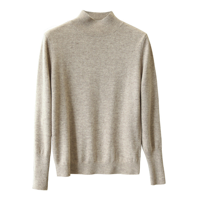 Pull basique pour femme à col montant - Doux et essentiel