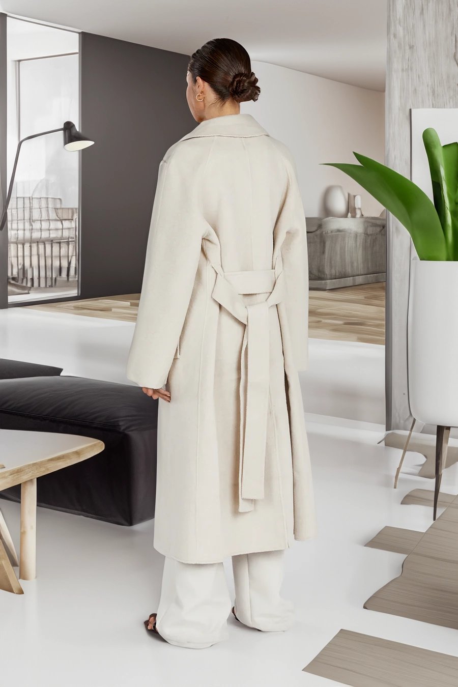 Cappotto invernale donna con colletto ampio - Chic e caldo