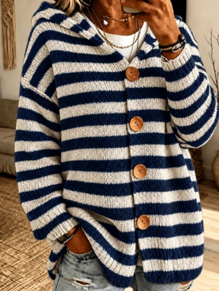Maglione donna a righe in maglia - Casual e moderno