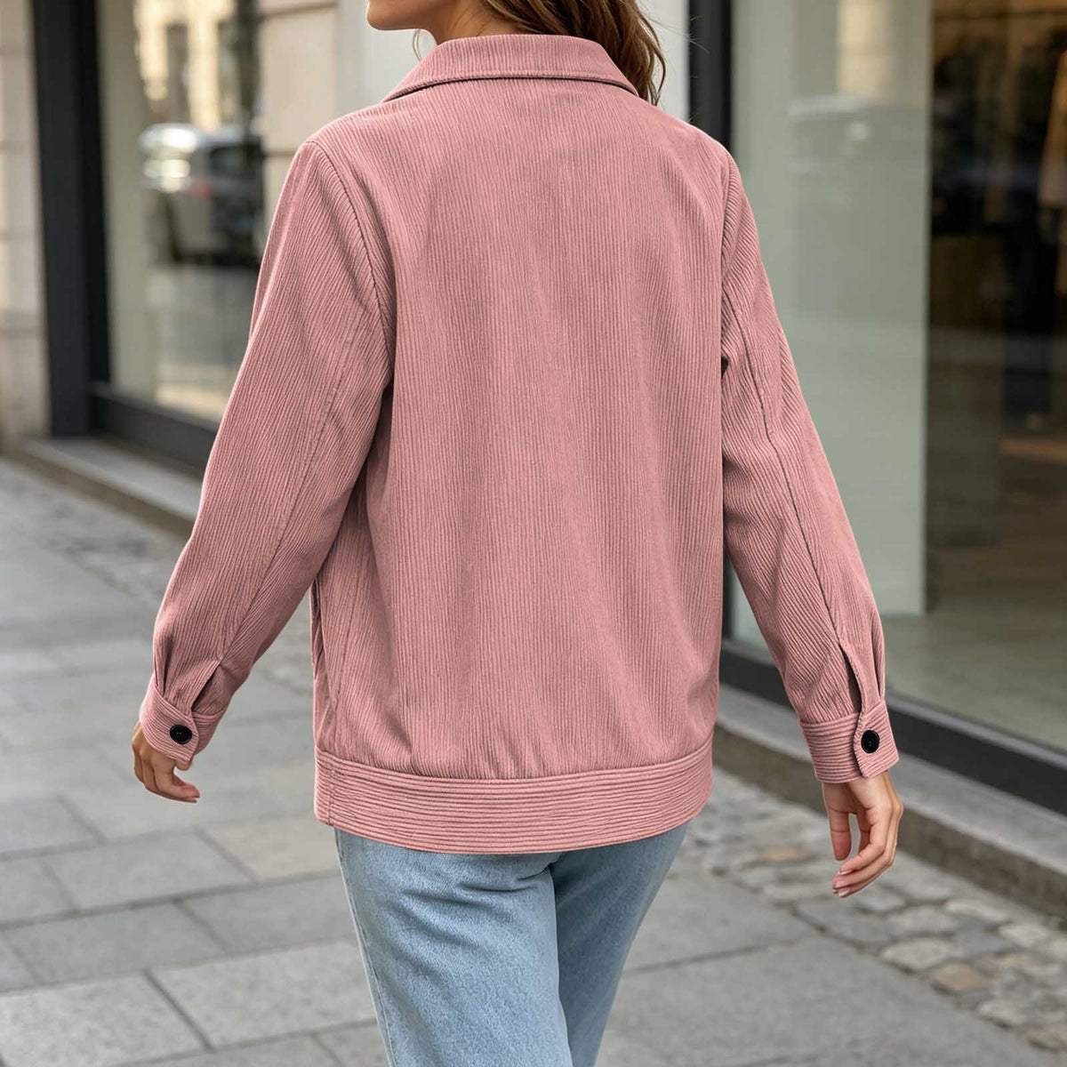 Veste décontractée pour femme à revers - Simple et soignée