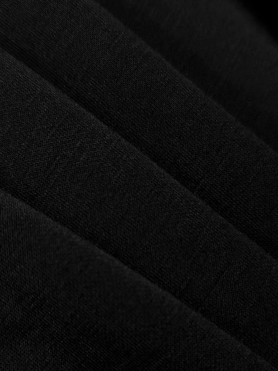 Vestito maxi da donna con maniche a sbuffo – elegante con collo alto e bottoni