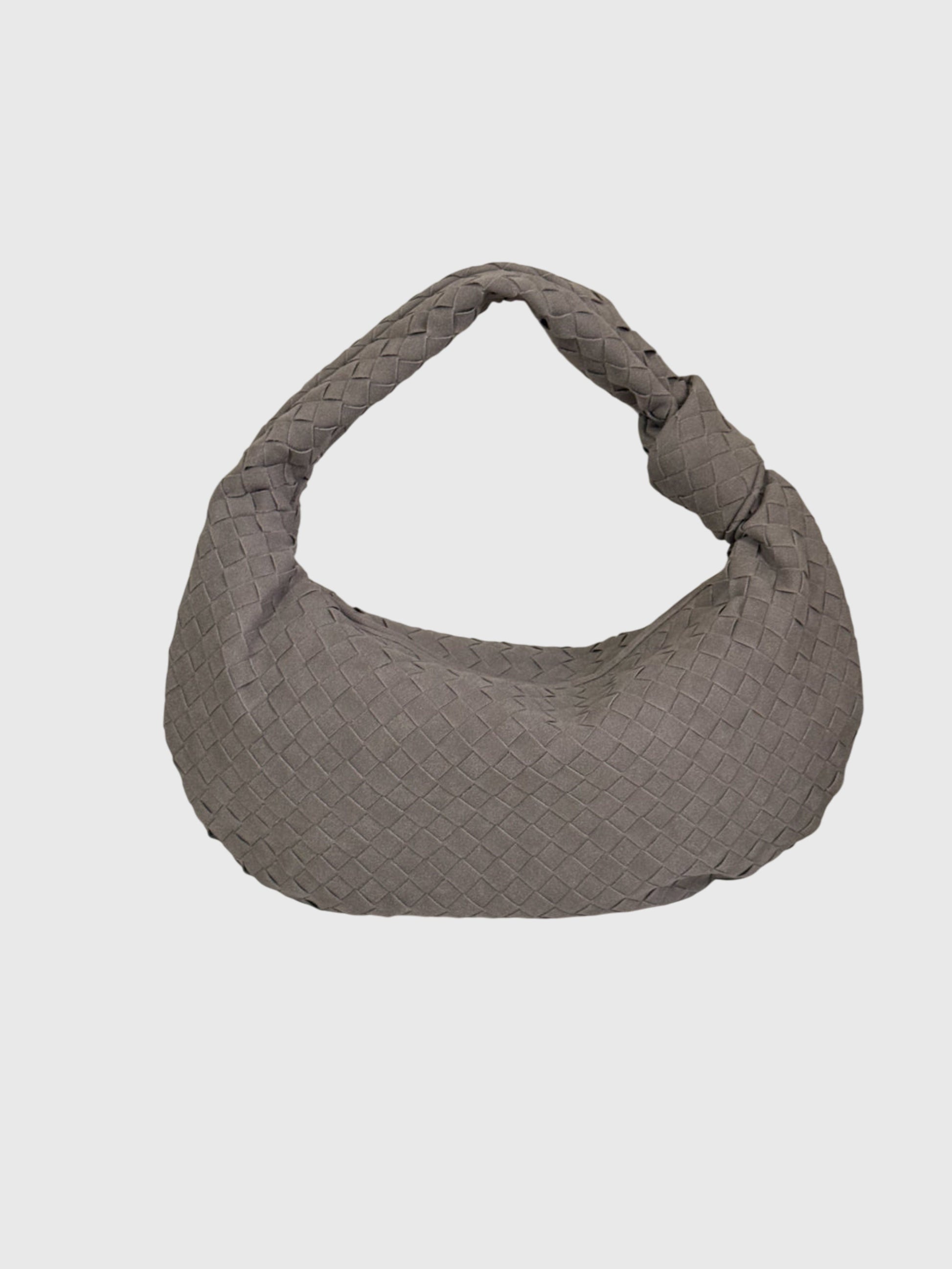 Borsa Donna Media in Suede Intrecciato – Stile Elegante con Nodo Quotidiano