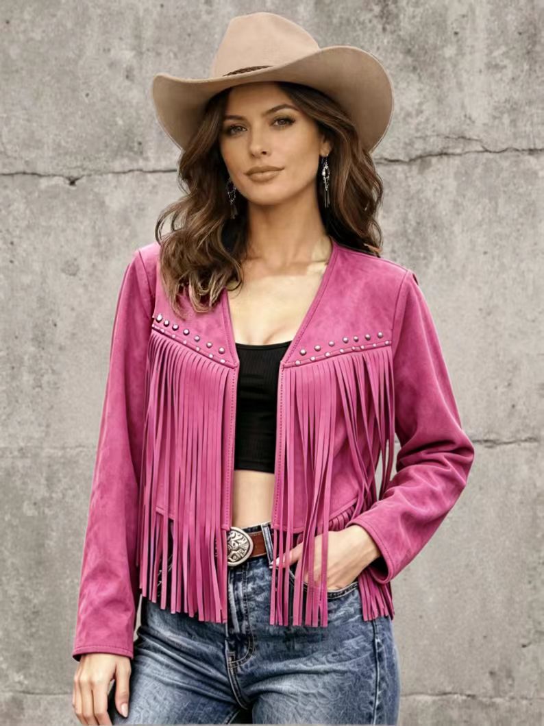 Cardigan long pour femme avec détails cloutés – Tendance et confortable