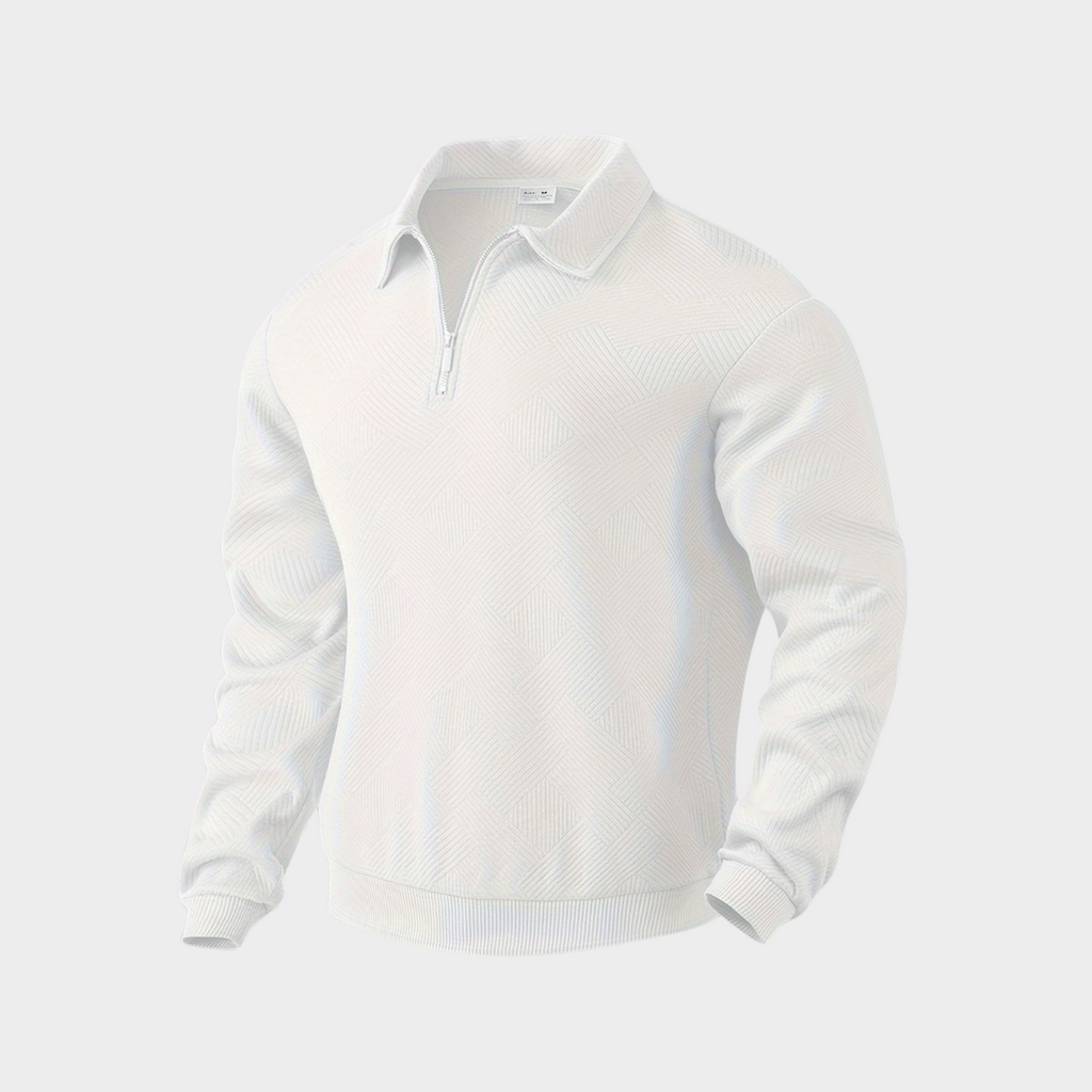 Maglione premium da uomo con mezza zip
