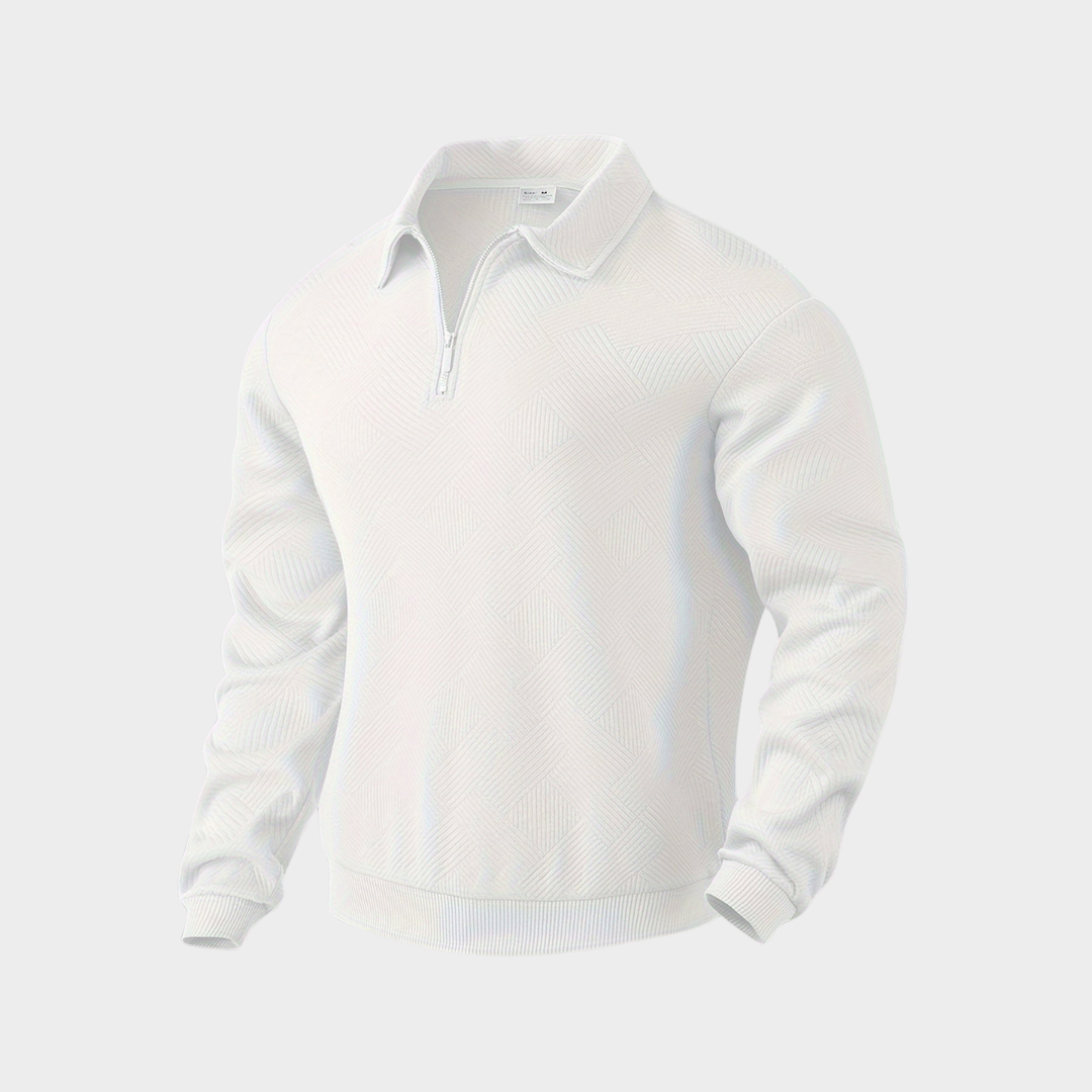 Maglione premium da uomo con mezza zip
