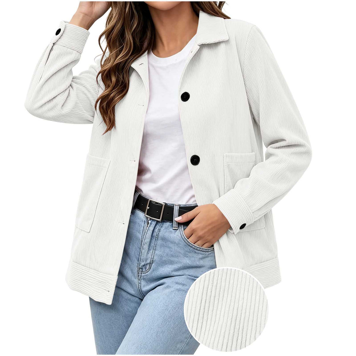 Veste décontractée pour femme à revers - Simple et soignée