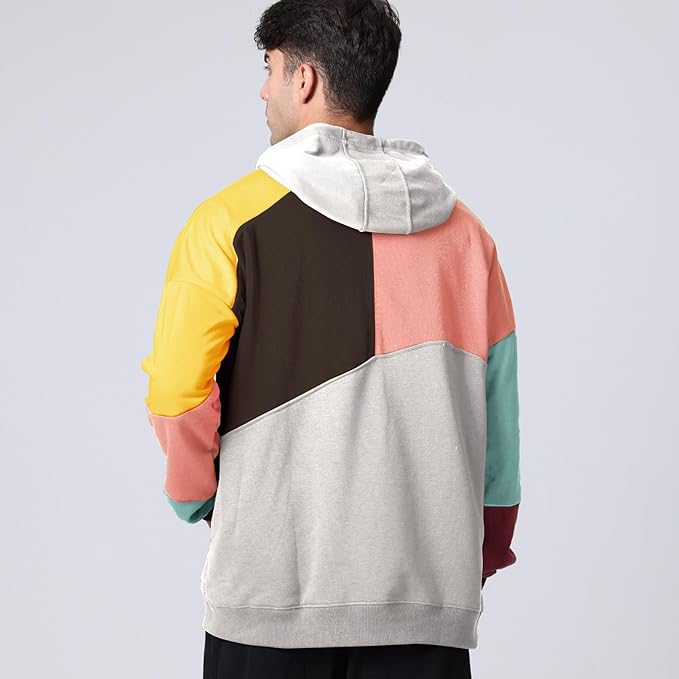 Felpa con cappuccio colorata moderna ed elegante da uomo