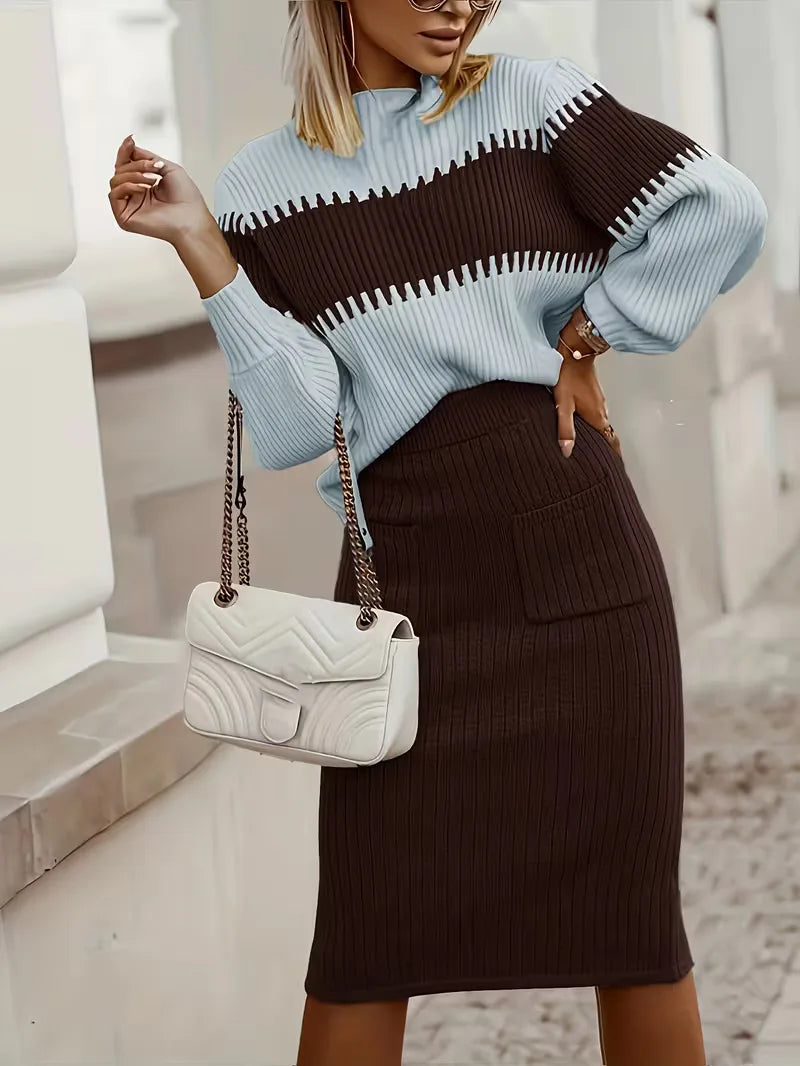 Two-piece ribbed-texture set - Coordinated and comfortable