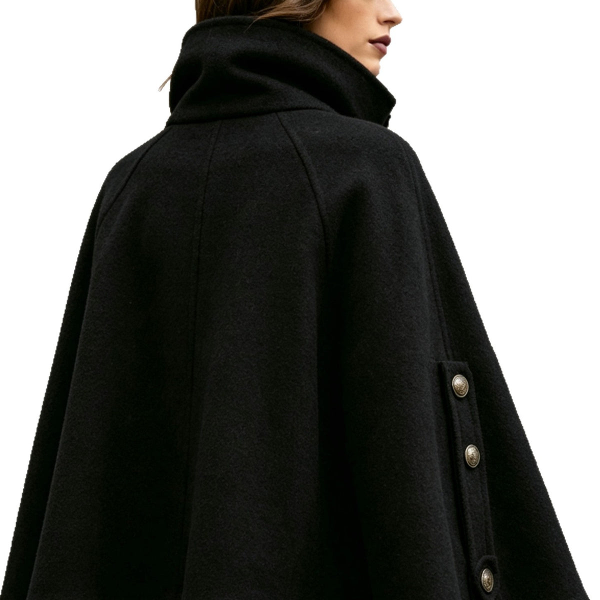 Cappotto corto donna ampio a collo alto - Elegante e caldo