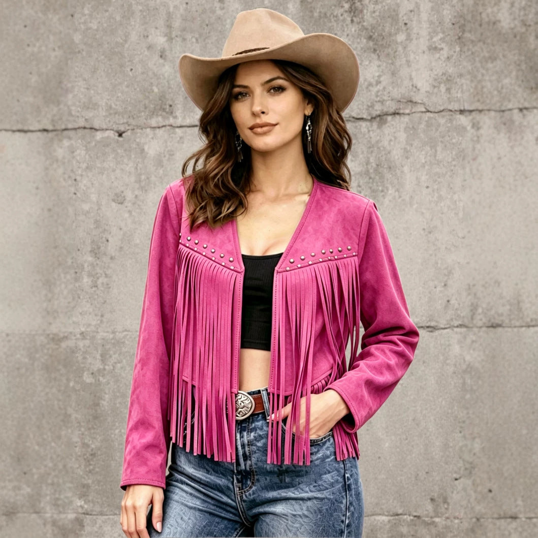Cardigan long pour femme avec détails cloutés – Tendance et confortable