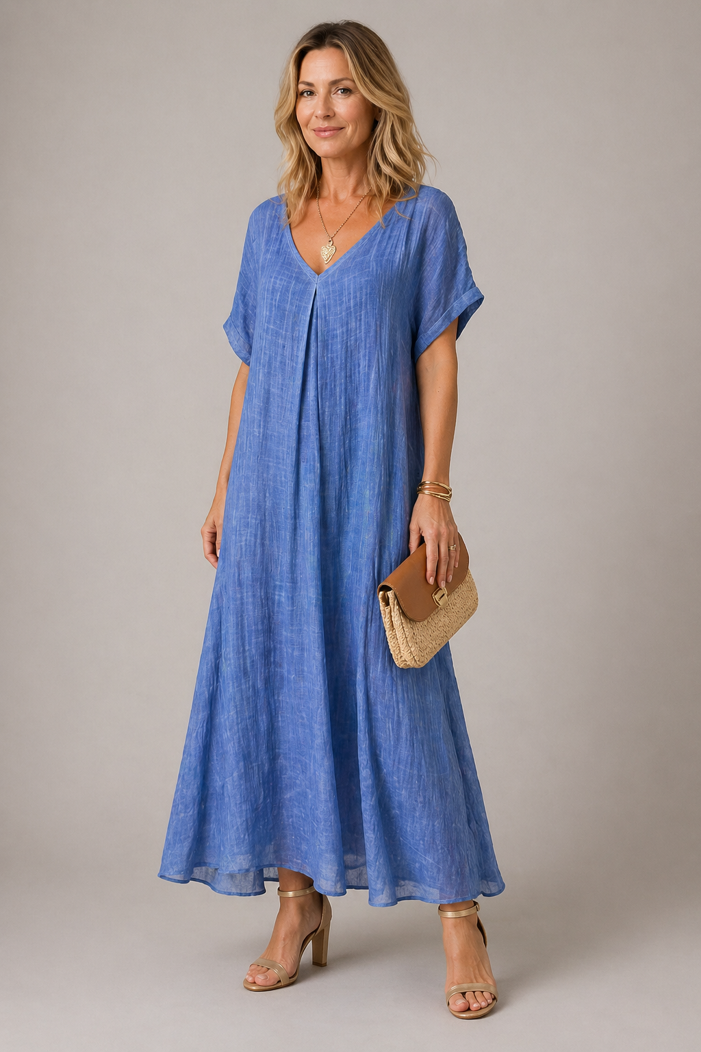 Abito da donna casual con scollo a V - Fluido e confortevole