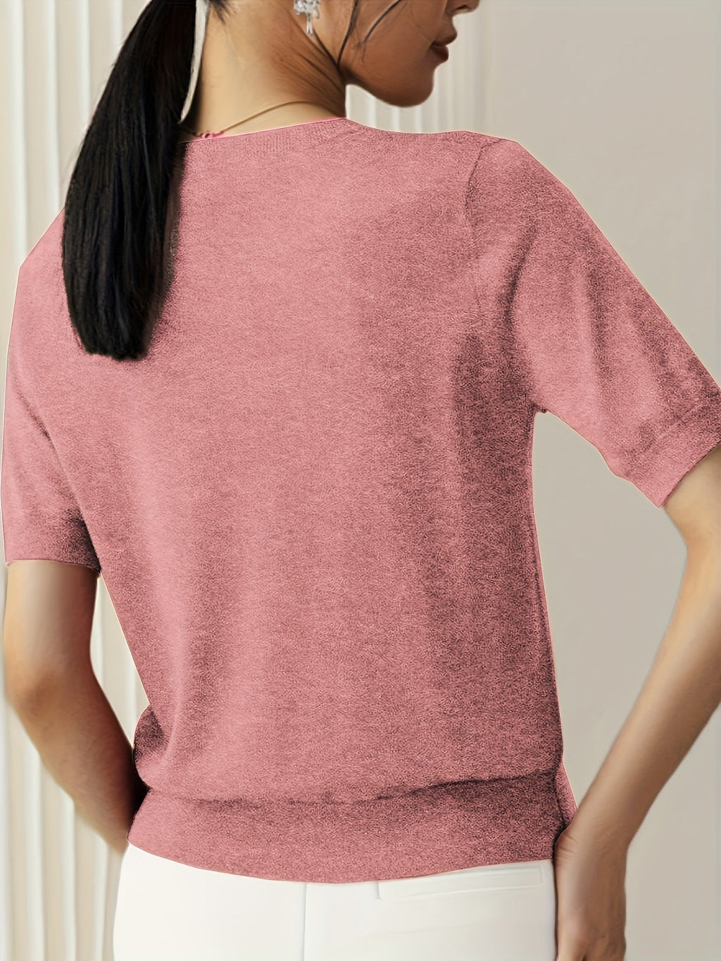 Maglione Donna Leggera Manica Corta Casual – Premium, Estiva, Confortevole