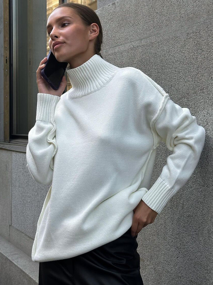 Maglione dolcevita donna spesso - Caldo e casual