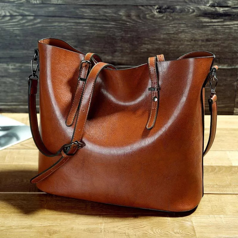 Borsa a tracolla in pelle vintage per donna