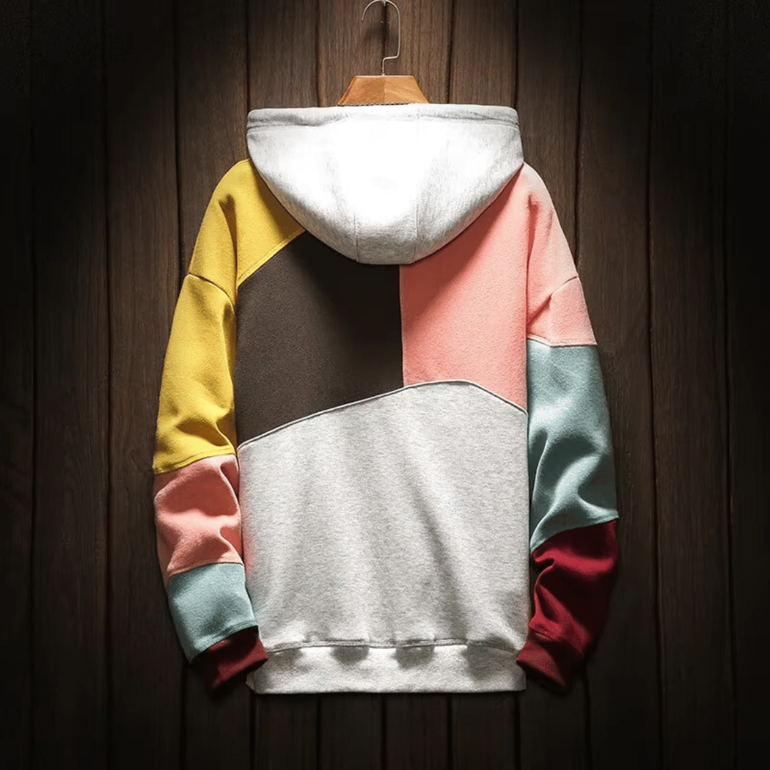 Felpa con cappuccio colorata moderna ed elegante da uomo