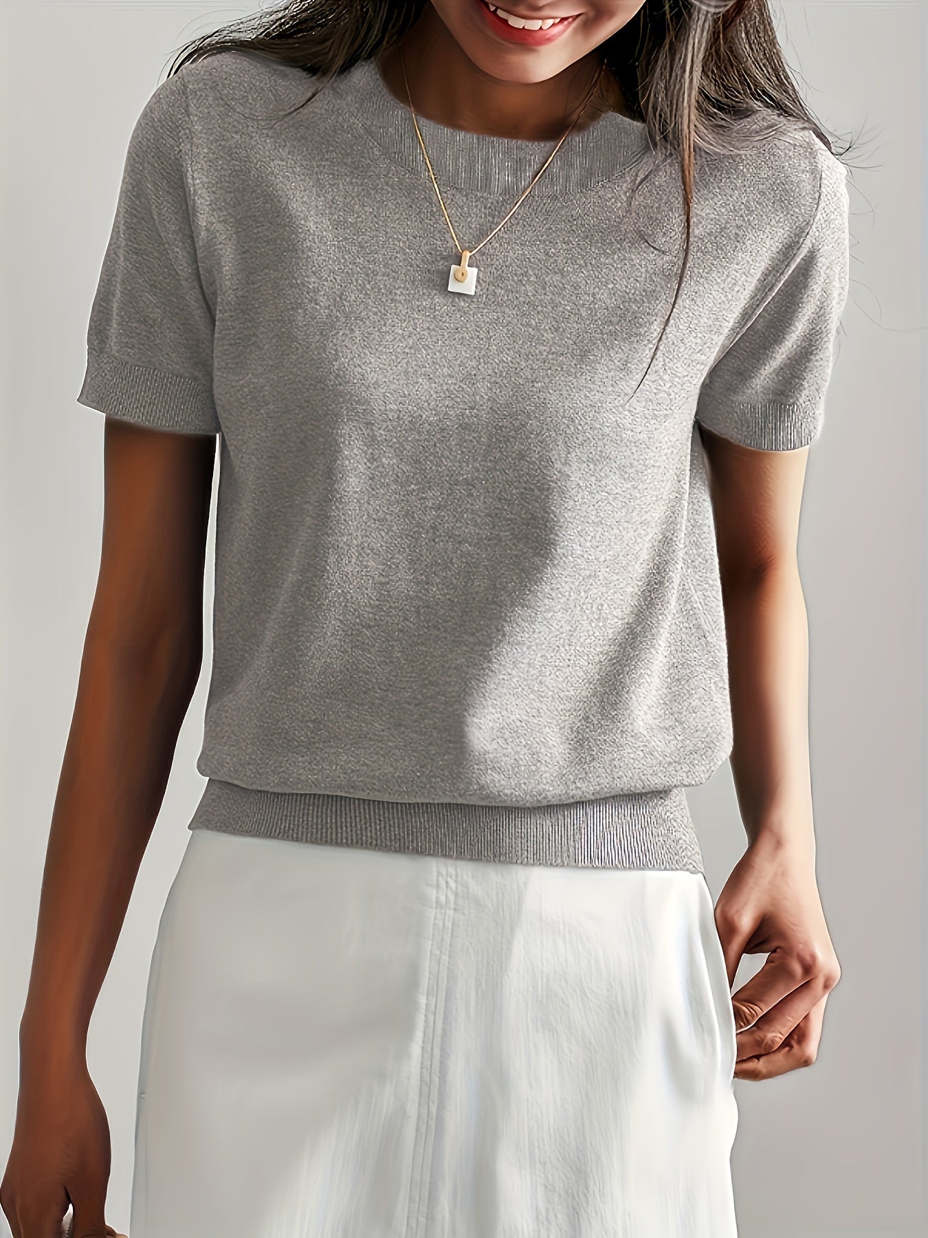 Maglione Donna Leggera Manica Corta Casual – Premium, Estiva, Confortevole