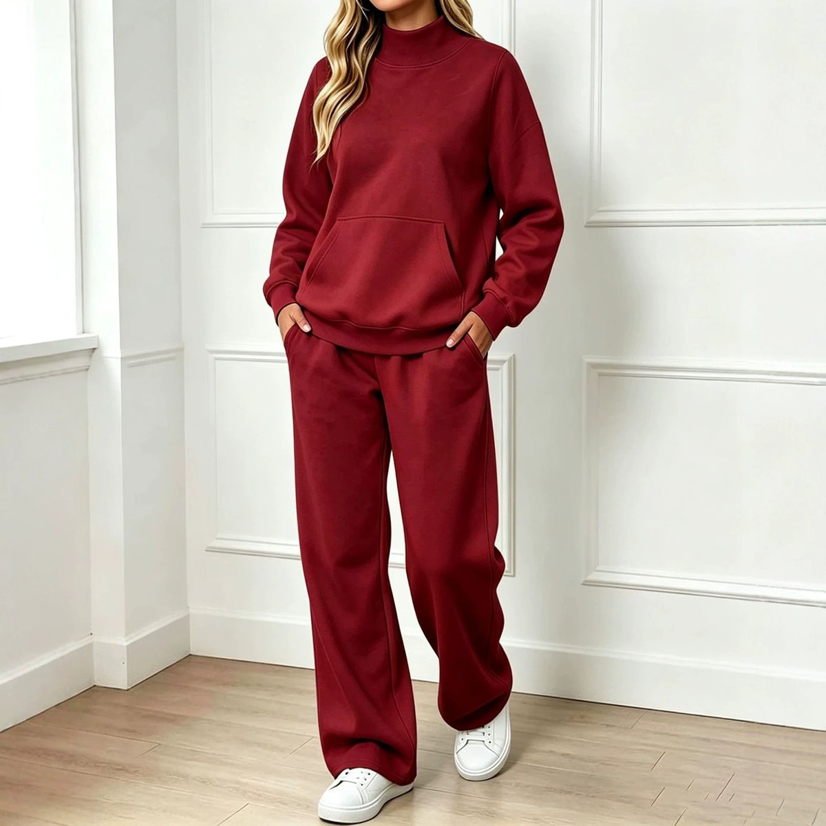 Ensemble sweat-shirt femme à col montant - Confortable et assorti