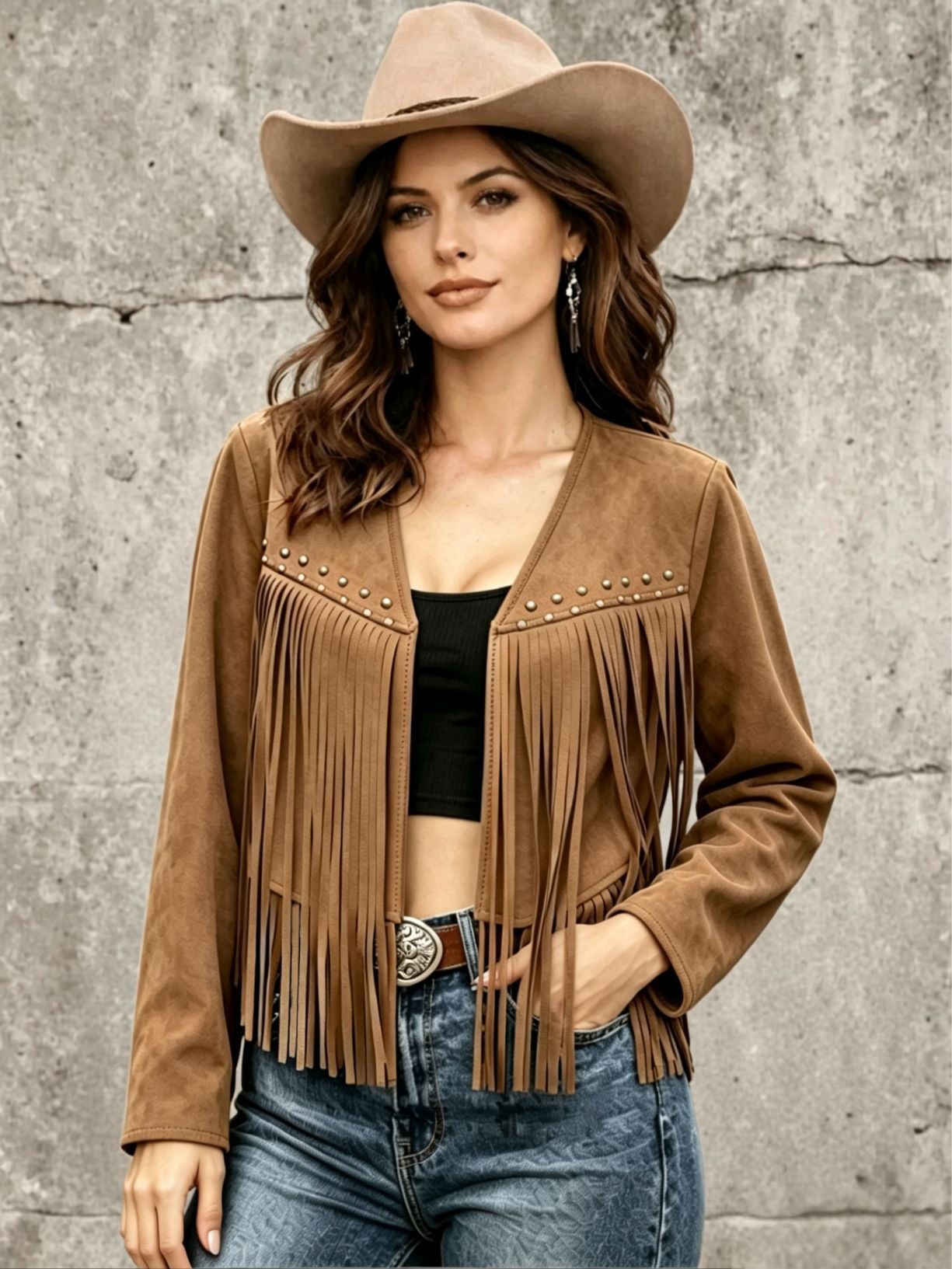 Cardigan long pour femme avec détails cloutés – Tendance et confortable