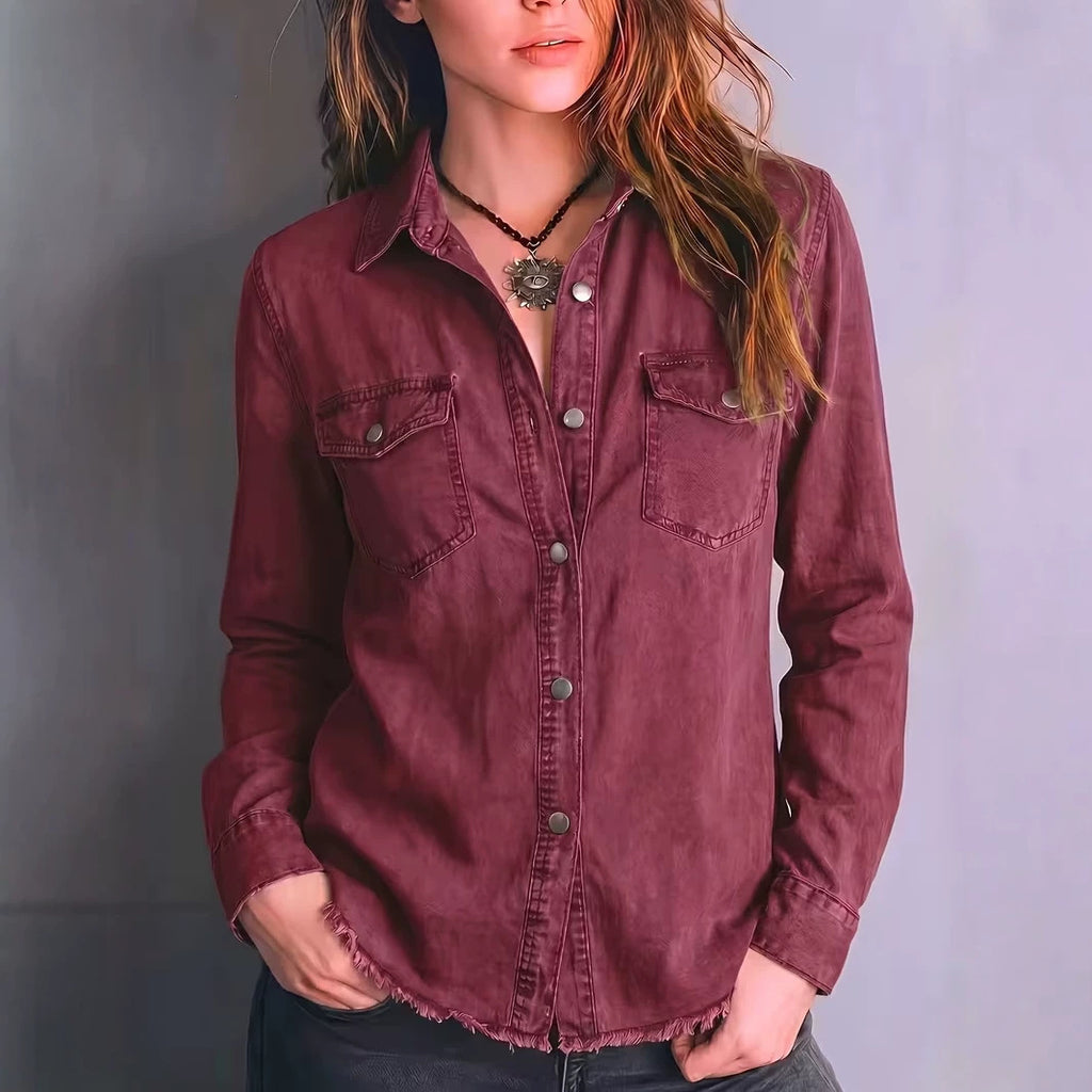 Camicia western donna con frange - Retro e originale
