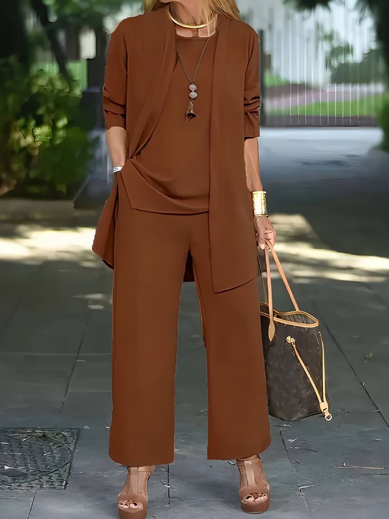 Eleganti pantaloni tre pezzi da donna