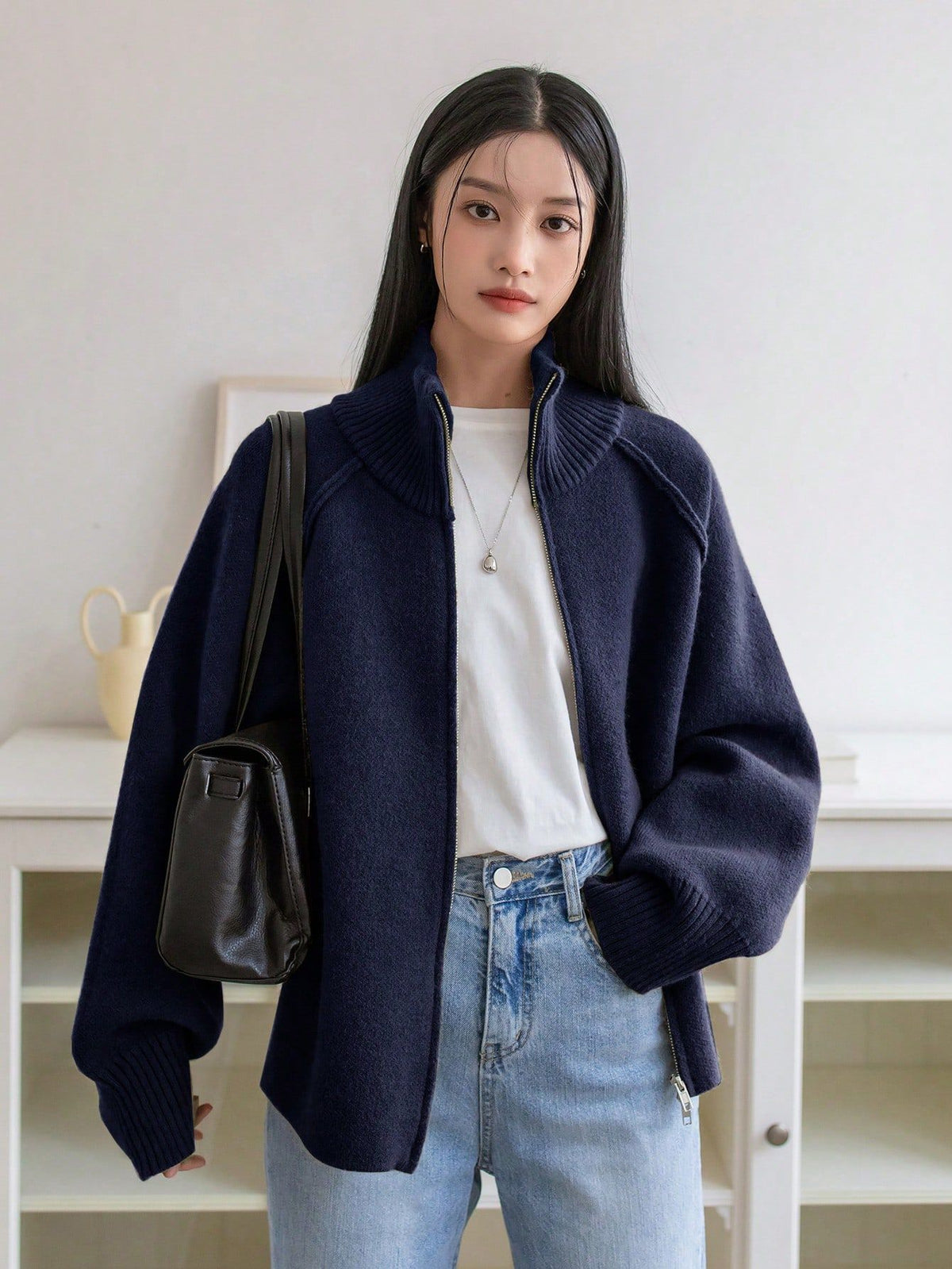 Cappotto maglia donna taglio relax - Morbido e facile