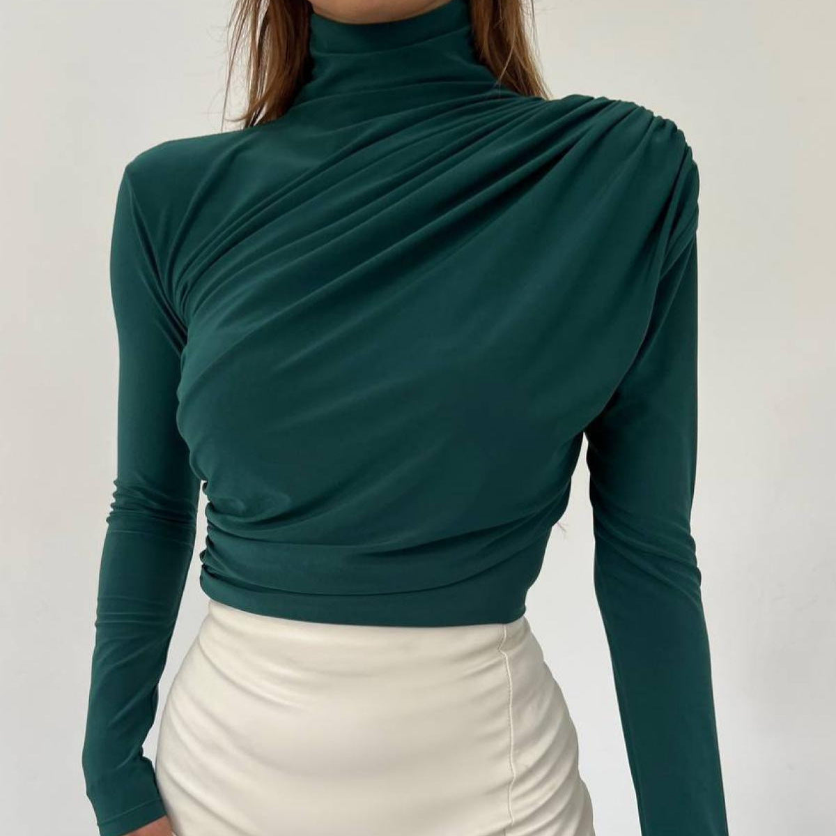 Top basique à manches longues pour femme - Simple et doux