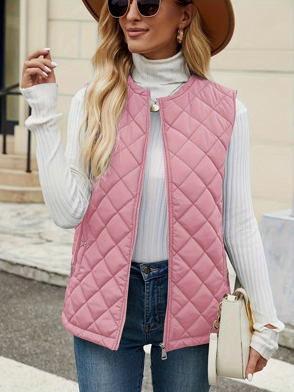 Gilet trapuntato - elegante gilet smanicato da donna