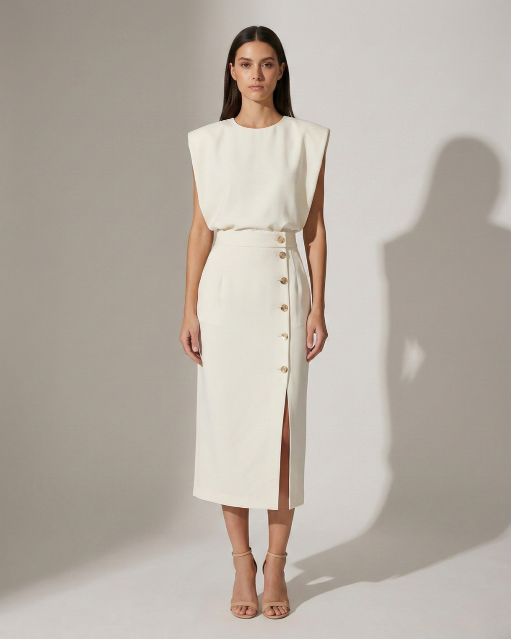 Abito midi elegante da donna – Fluido e femminile