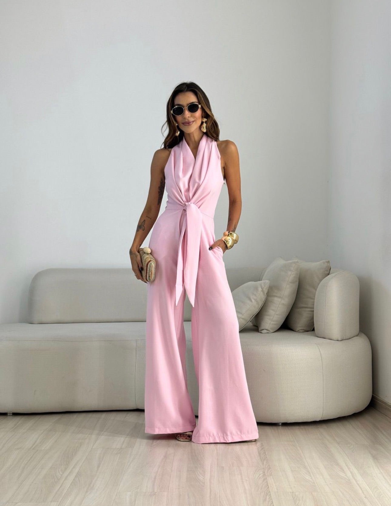Tuta da donna senza maniche con schiena scoperta - Fluida ed elegante
