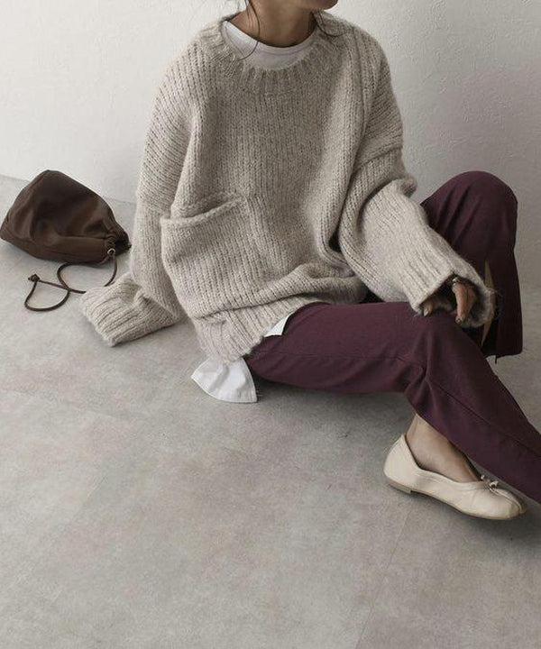 Maglione donna oversize in maglia - Morbido e comodo