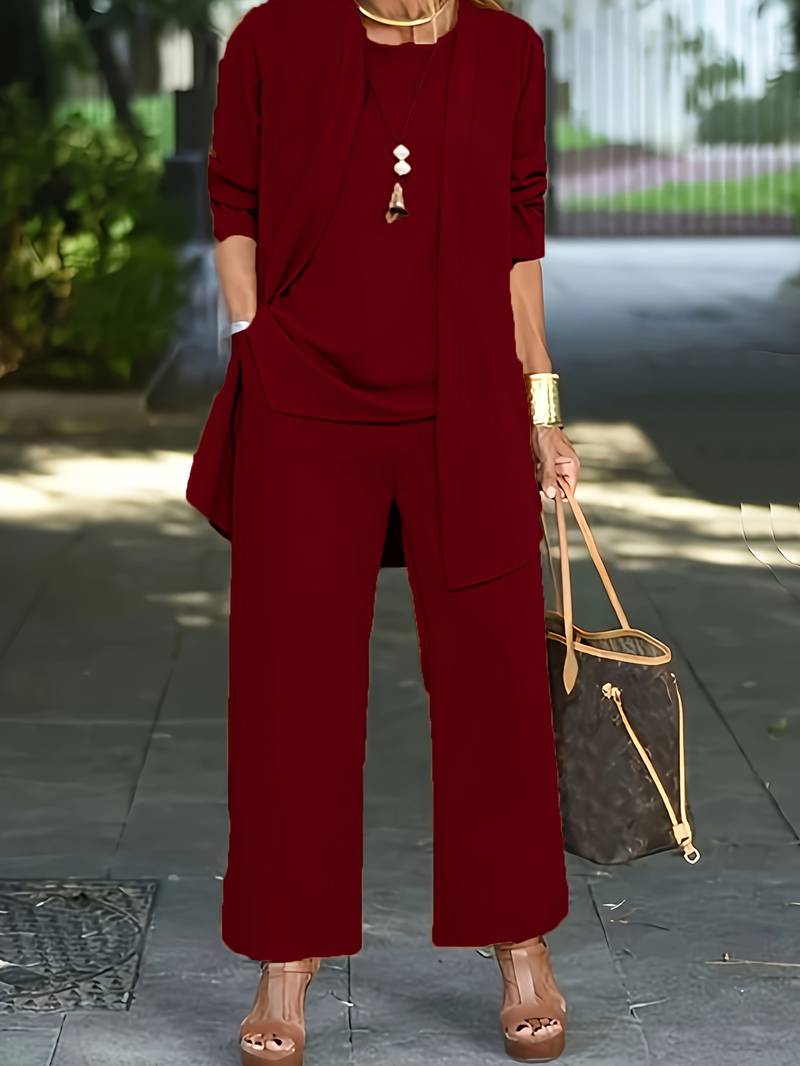 Eleganti pantaloni tre pezzi da donna