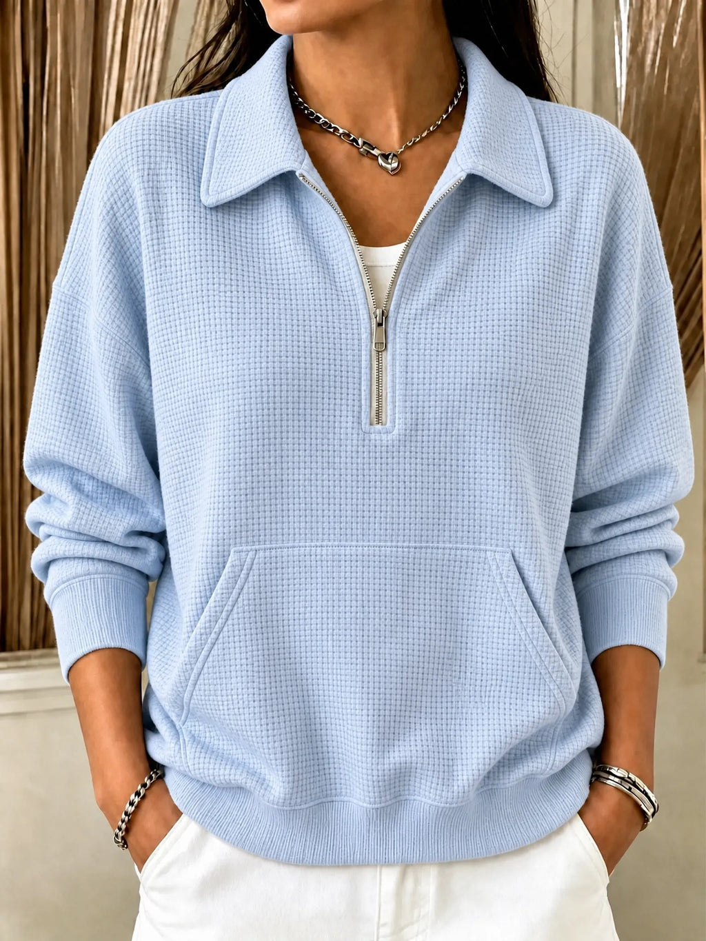 Women's casual relaxed-fit pullover - Comfortable and colorful