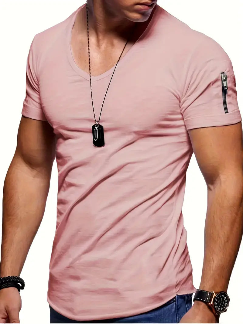 Maglietta da uomo Slim Premium con scollo a V