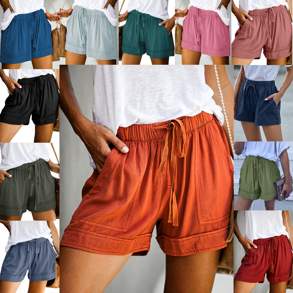 Pantaloncini donna a vita alta con gamba ampia - Leggeri e disinvolti