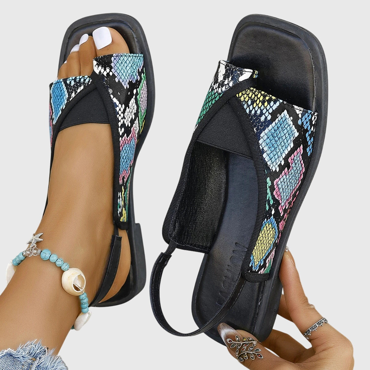 Sandali bassi slingback da donna – Aperti e comodi