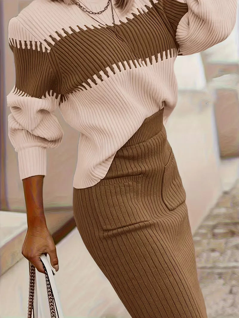 Two-piece ribbed-texture set - Coordinated and comfortable