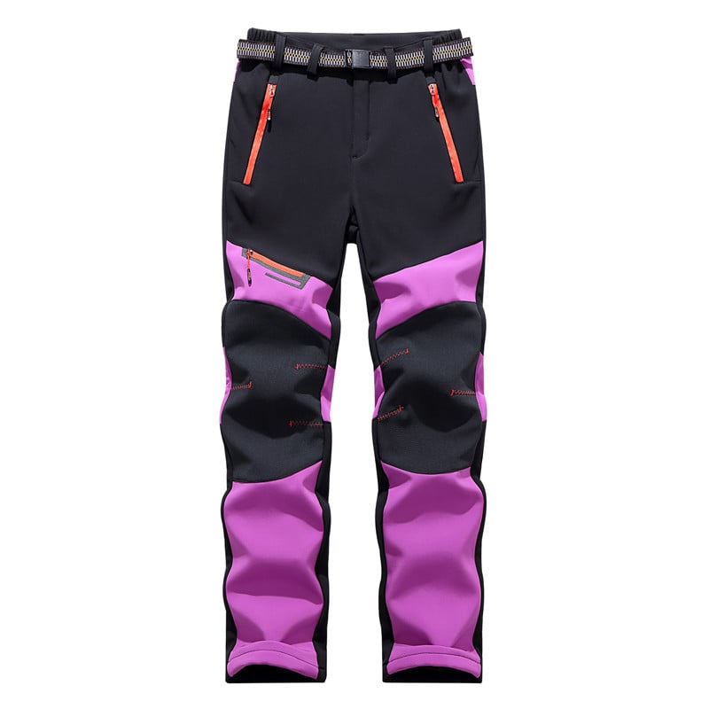 Pantaloni da sci unisex – Pantaloni invernali con design a contrasto per attività sulla neve